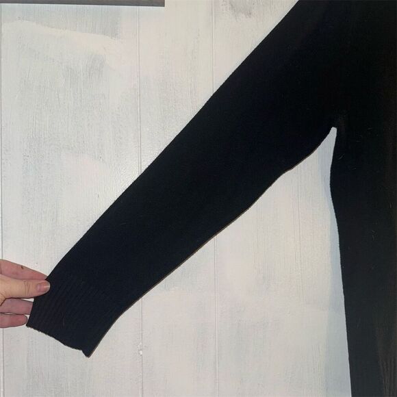 Black Pullover Sweater 2XL Crew Neck Long Sleeve Casual Knit - Picture 4 of 5